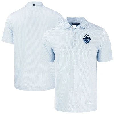 Men's Cutter & Buck White Vancouver Whitecaps FC Pike Eco Symmetry Print Stretch Recycled Polo