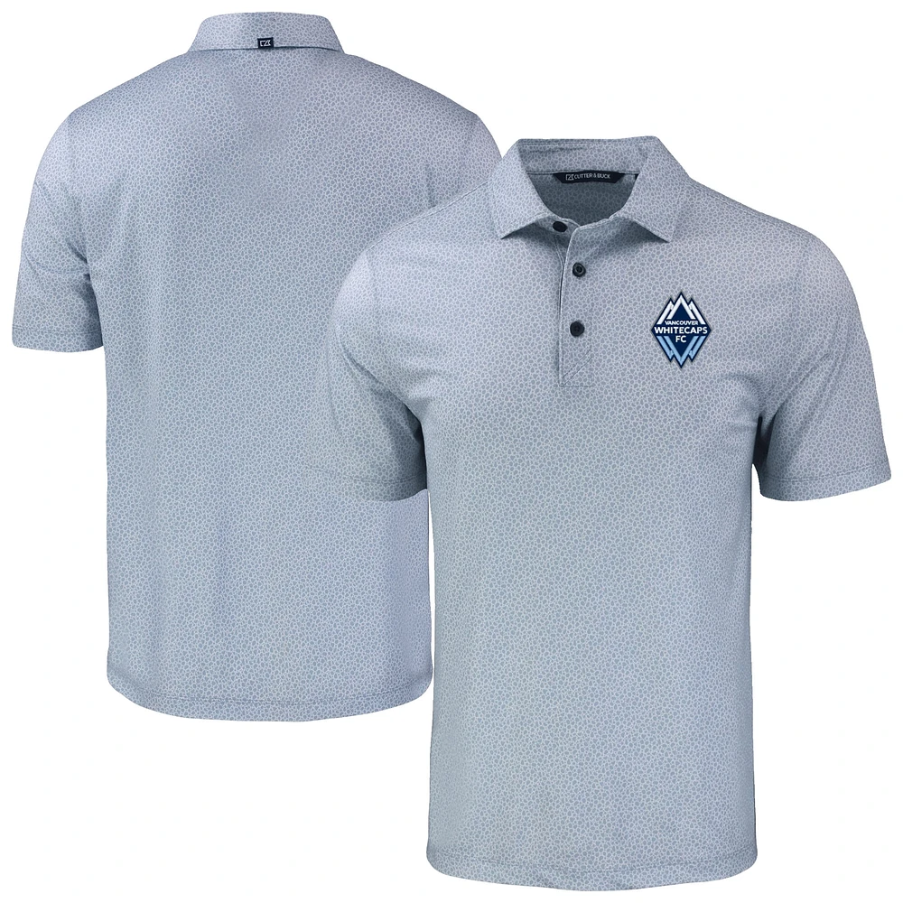 Men's Cutter & Buck Vancouver Whitecaps FC Pike Eco Pebble Print Stretch Recycled Polo