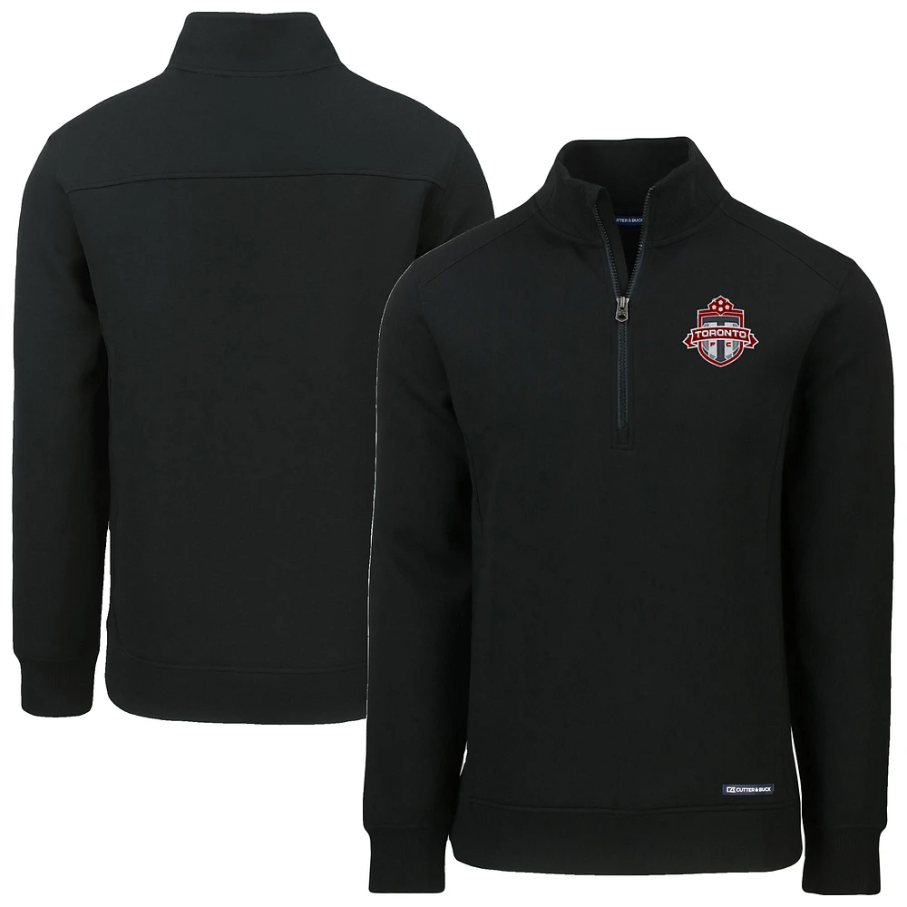 Men's Cutter & Buck Toronto FC Roam Eco Recycled Tri-Blend Quarter-Zip Jacket