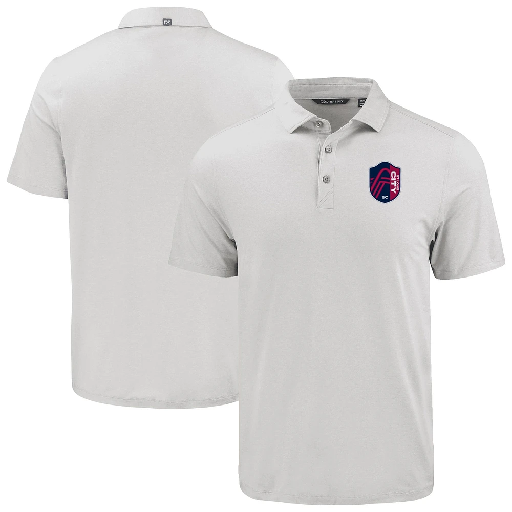 Men's Cutter & Buck Gray St. Louis City SC Coastline Epic Comfort Eco Recycled Polo