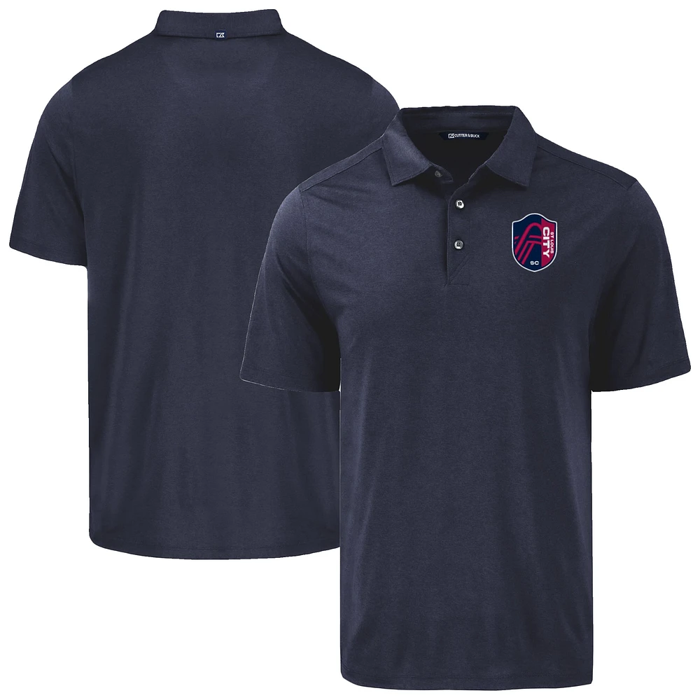 Men's Cutter & Buck Navy St. Louis City SC Coastline Epic Comfort Eco Recycled Polo