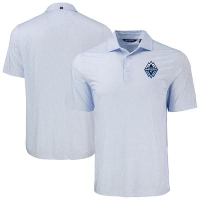 Men's Cutter & Buck Powder Blue Vancouver Whitecaps FC Pike Eco Diamond Dot Print Recycled Polo