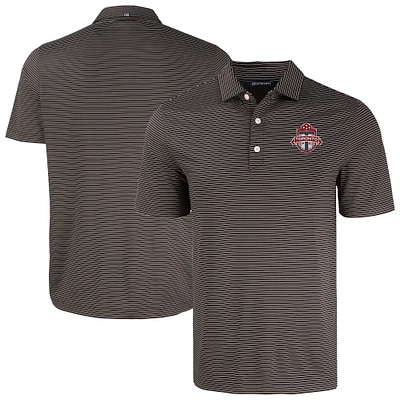Men's Cutter & Buck Toronto FC Forge Eco Fine Line Stripe Stretch Recycled Polo