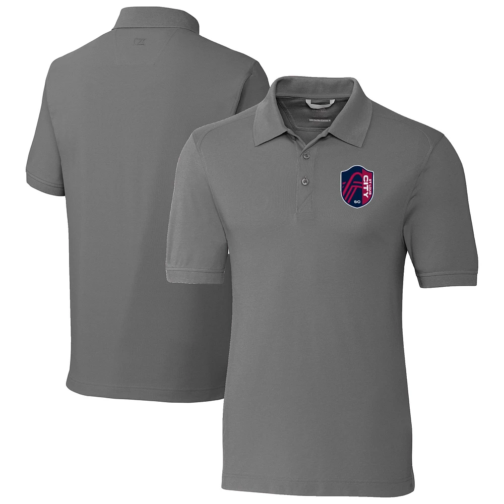 Men's Cutter & Buck St. Louis City SC Advantage Eco Tri-Blend Pique Polo