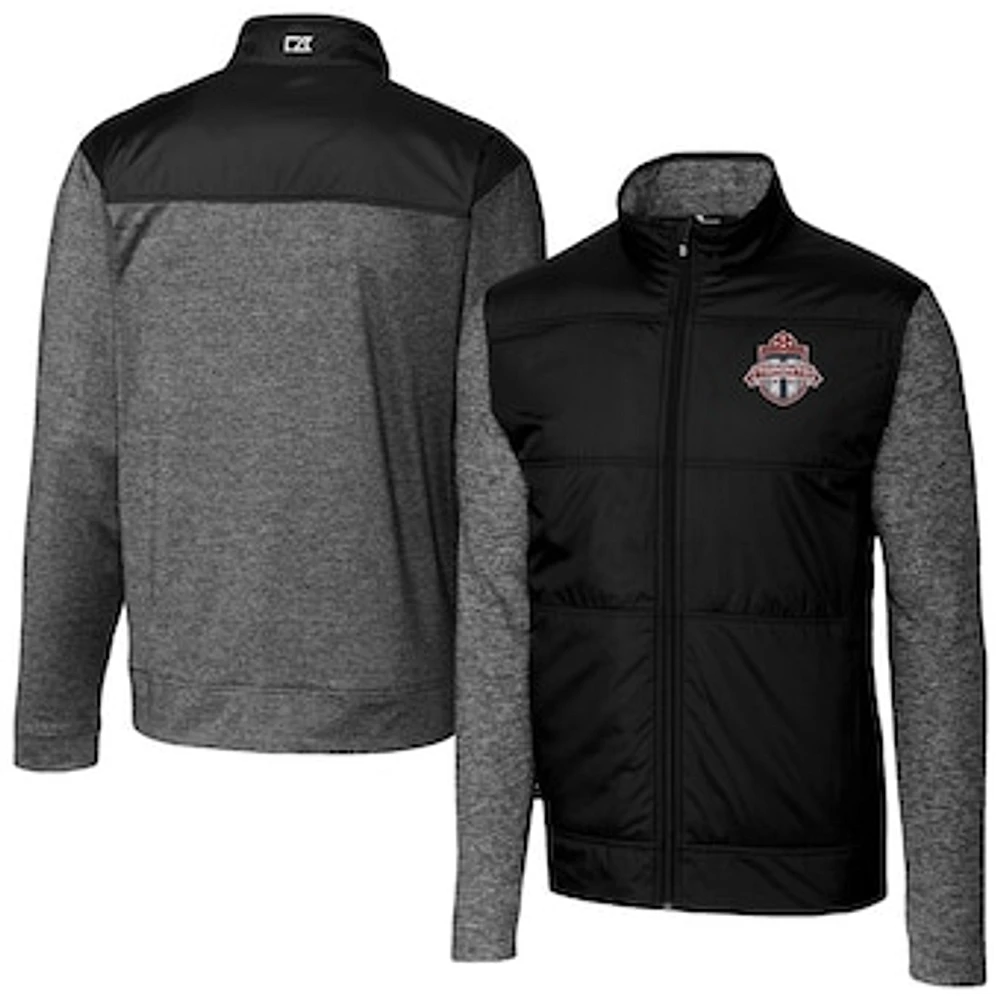 Men's Cutter & Buck Toronto FC Stealth Hybrid Quilted Full-Zip Windbreaker Jacket