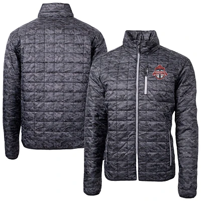 Men's Cutter & Buck Black Toronto FC Rainier PrimaLoft Eco Insulated Full-Zip Printed Puffer Jacket
