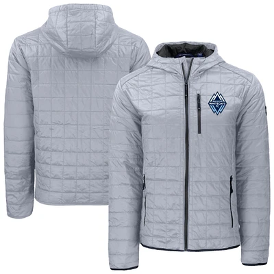 Men's Cutter & Buck Gray Vancouver Whitecaps FC Rainier Primaloft Eco Full-Zip Hooded Jacket