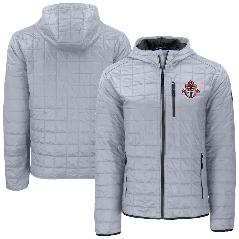 Men's Cutter & Buck Gray Toronto FC Rainier Primaloft Eco Full-Zip Hooded Jacket