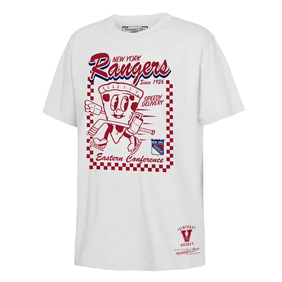 Youth Mitchell & Ness White New York Rangers Concession Stand T-Shirt