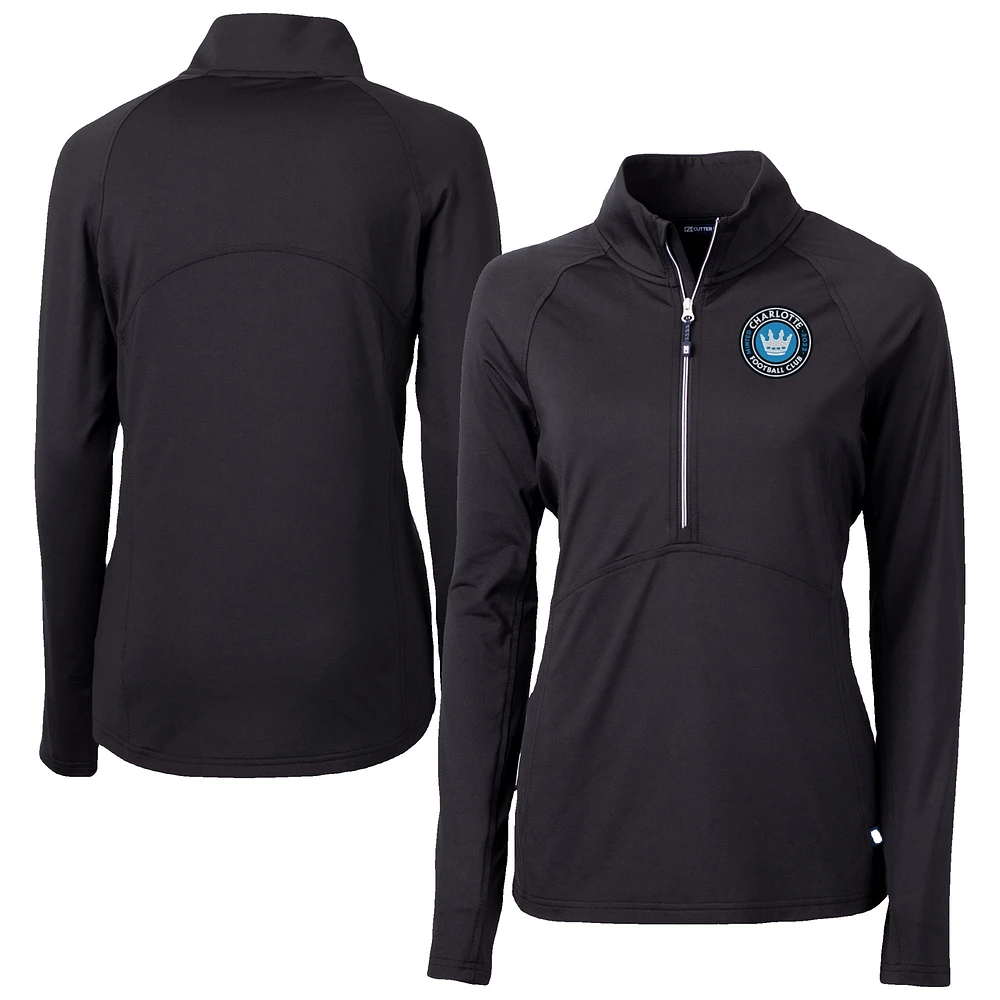 Women's Cutter & Buck Charlotte FC Adapt Eco Knit Stretch Recycled Half-Zip Top