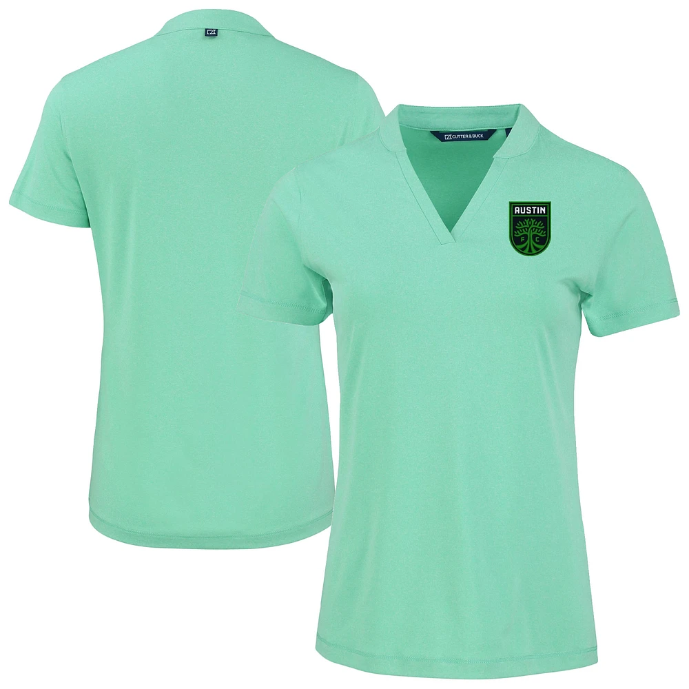 Women's Cutter & Buck Mint Austin FC Forge Heather Stretch Blade Top