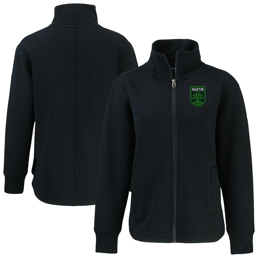 Women's Cutter & Buck Black Austin FC Roam Eco Full-Zip Recycled Jacket