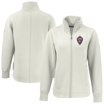 Women's Cutter & Buck Tan Colorado Rapids Roam Eco Full-Zip Recycled Jacket
