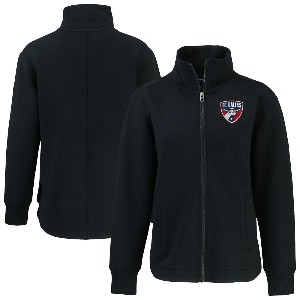 Women's Cutter & Buck Black FC Dallas Roam Eco Full-Zip Recycled Jacket