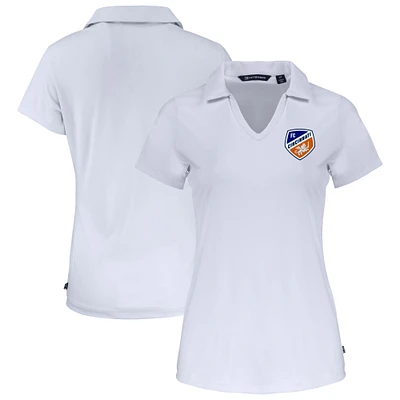 Women's Cutter & Buck White FC Cincinnati Daybreak Eco Recycled V-Neck Polo