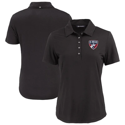 Women's Cutter & Buck Black FC Dallas Coastline Epic Comfort Eco Recycled Polo