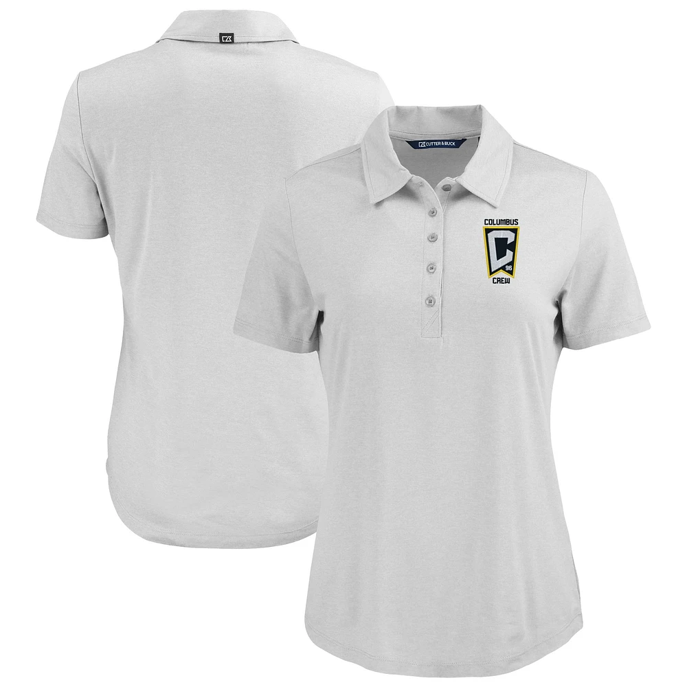 Women's Cutter & Buck Gray Columbus Crew Coastline Epic Comfort Eco Recycled Polo