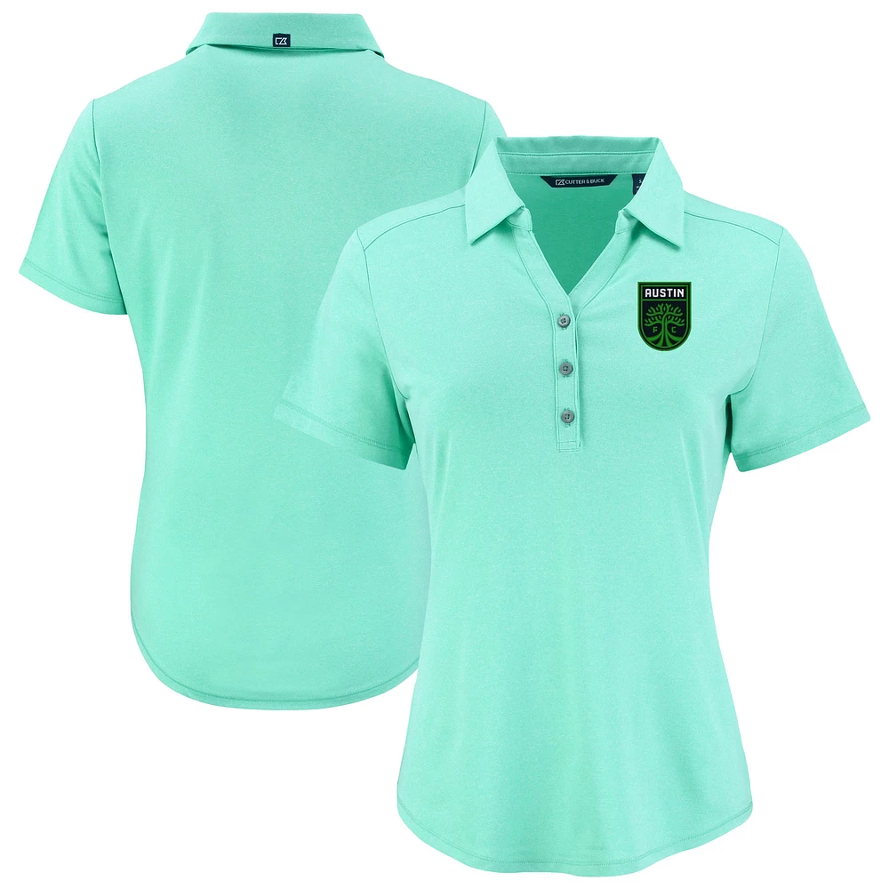Women's Cutter & Buck Mint Austin FC Forge Eco Stretch Recycled Polo