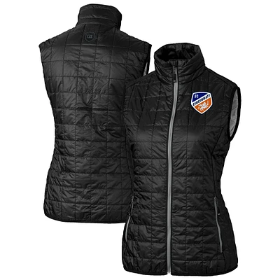 Women's Cutter & Buck FC Cincinnati Rainier PrimaLoft Eco Insulated Full-Zip Printed Puffer Vest