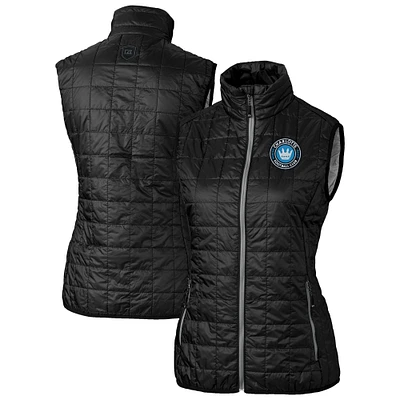Women's Cutter & Buck Charlotte FC Rainier PrimaLoft Eco Insulated Full-Zip Printed Puffer Vest