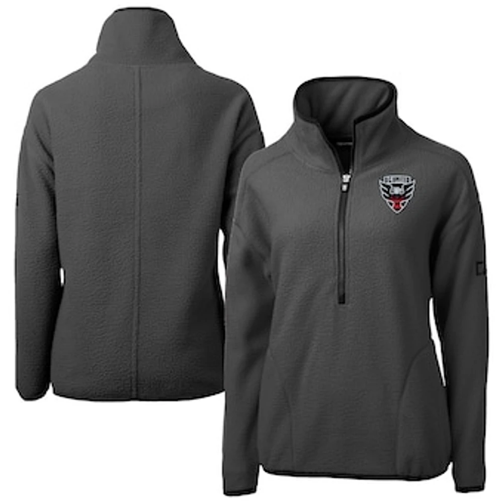 Women's Cutter & Buck Gray D.C. United Cascade Eco Fleece Pullover Jacket