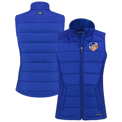 Women's Cutter & Buck FC Cincinnati Evoke Hybrid Eco Softshell Recycled Full-Zip Vest