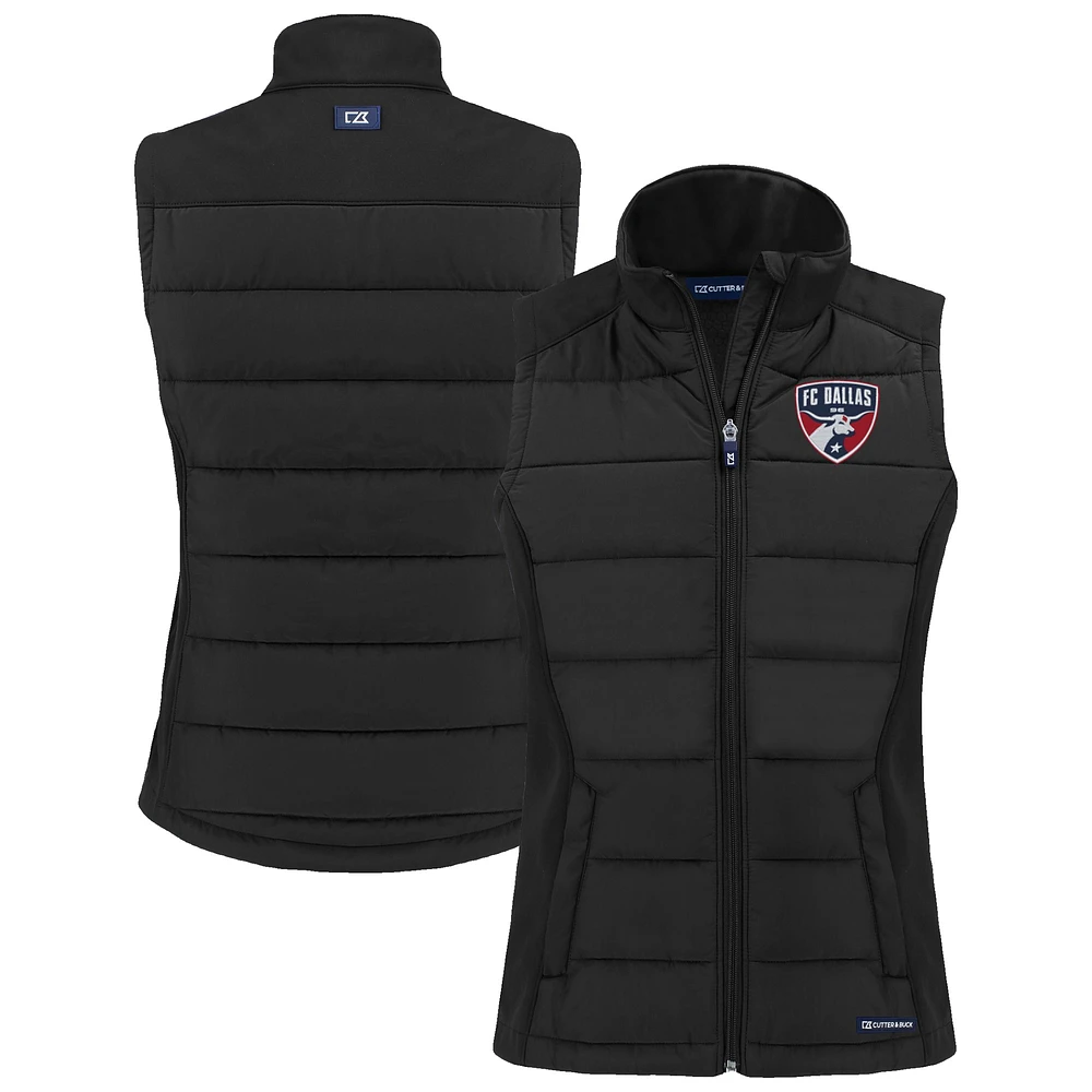 Women's Cutter & Buck FC Dallas Evoke Hybrid Eco Softshell Recycled Full-Zip Vest