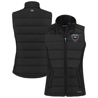 Women's Cutter & Buck D.C. United Evoke Hybrid Eco Softshell Recycled Full-Zip Vest