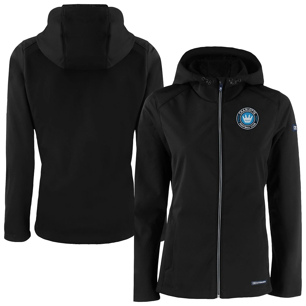 Women's Cutter & Buck Charlotte FC Evoke Eco Softshell Recycled Full-Zip Jacket