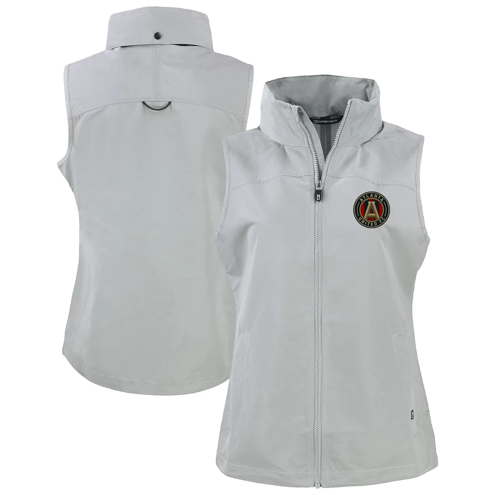 Women's Cutter & Buck Gray Atlanta United FC Charter Eco Recycled Full-Zip Vest