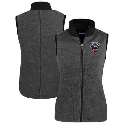 Women's Cutter & Buck Gray D.C. United Cascade Eco Fleece Vest
