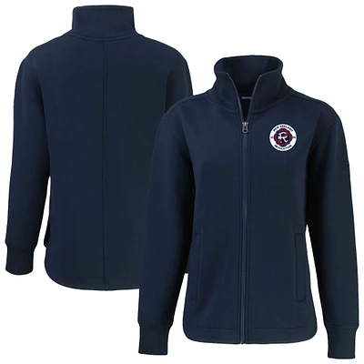 Women's Cutter & Buck Navy New England Revolution Roam Eco Full-Zip Recycled Jacket