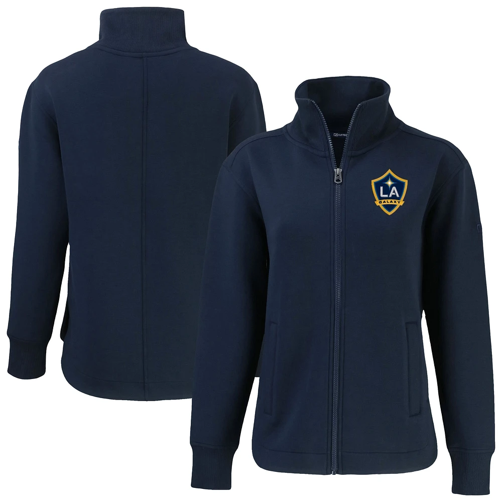 Women's Cutter & Buck Navy LA Galaxy Roam Eco Full-Zip Recycled Jacket