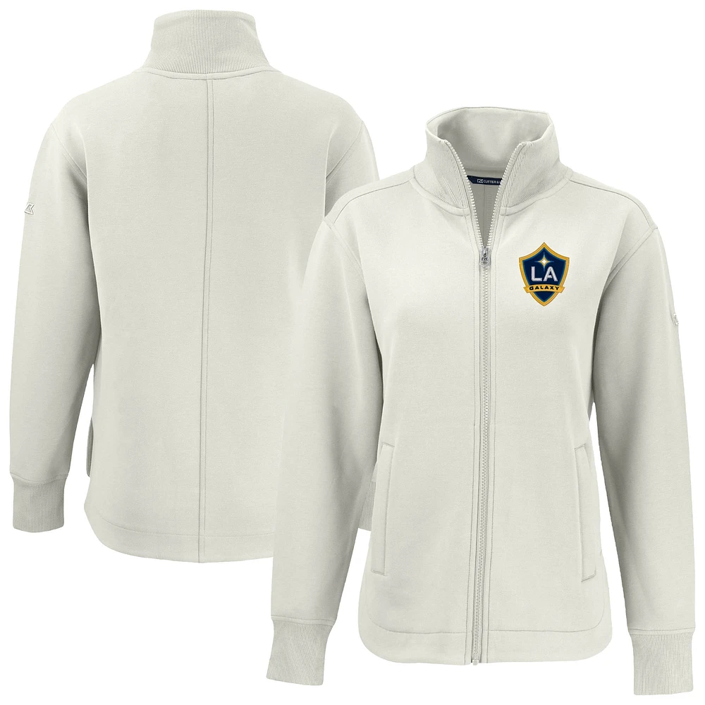 Women's Cutter & Buck Tan LA Galaxy Roam Eco Full-Zip Recycled Jacket