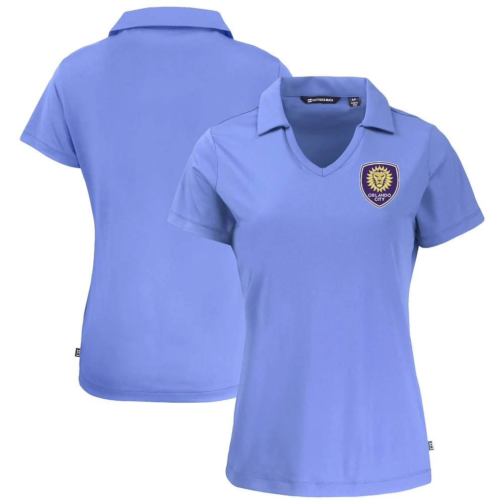 Women's Cutter & Buck Orlando City SC Daybreak Eco Recycled V-Neck Polo