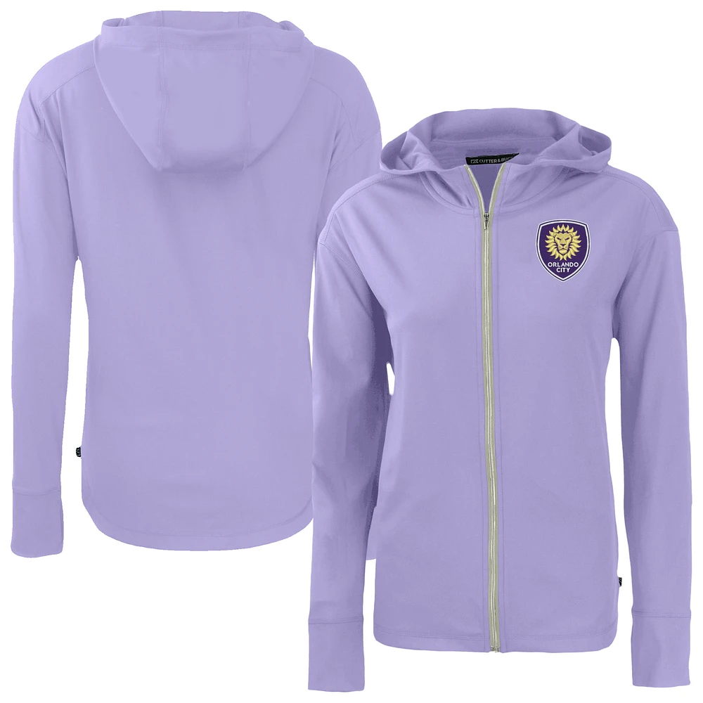 Women's Cutter & Buck Orlando City SC Daybreak Eco Recycled Full-Zip Hoodie