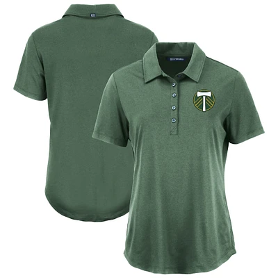 Women's Cutter & Buck Hunter Green Portland Timbers Coastline Epic Comfort Eco Recycled Polo