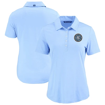 Women's Cutter & Buck Powder Blue New York City FC Coastline Epic Comfort Eco Recycled Polo