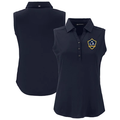 Women's Cutter & Buck Navy LA Galaxy Forge Eco Stretch Recycled Sleeveless Polo