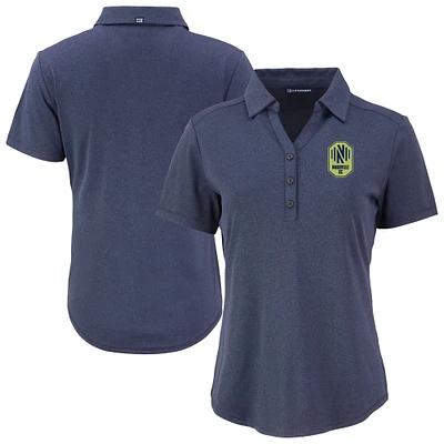 Women's Cutter & Buck Heather Navy Nashville SC Forge Eco Stretch Recycled Polo
