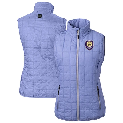 Women's Cutter & Buck Orlando City SC Rainier PrimaLoft Eco Insulated Full-Zip Printed Puffer Vest