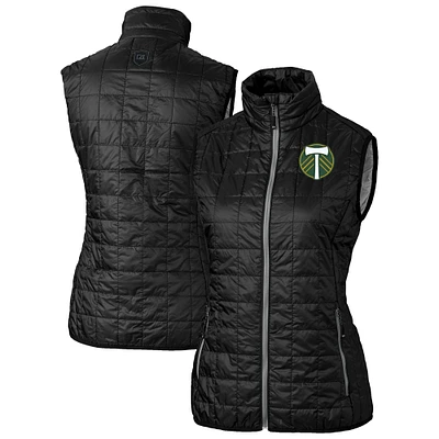 Women's Cutter & Buck Portland Timbers Rainier PrimaLoft Eco Insulated Full-Zip Printed Puffer Vest