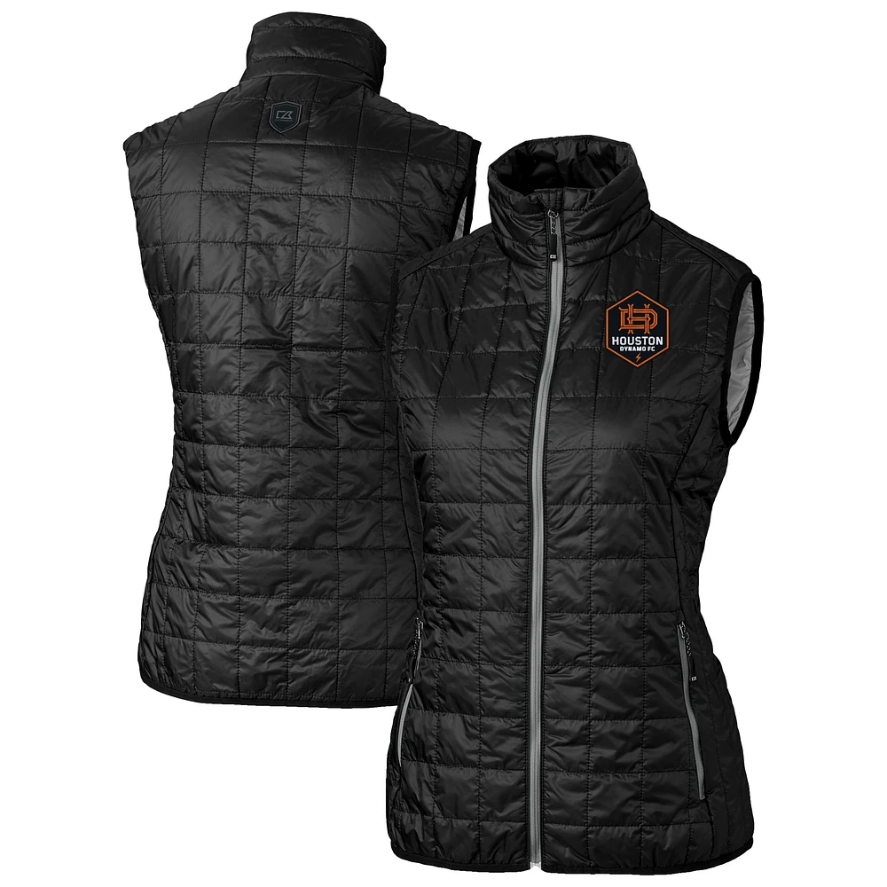 Women's Cutter & Buck Houston Dynamo FC Rainier PrimaLoft Eco Insulated Full-Zip Printed Puffer Vest