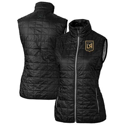 Women's Cutter & Buck LAFC Rainier PrimaLoft Eco Insulated Full-Zip Printed Puffer Vest