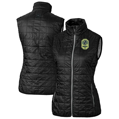 Women's Cutter & Buck Nashville SC Rainier PrimaLoft Eco Insulated Full-Zip Printed Puffer Vest