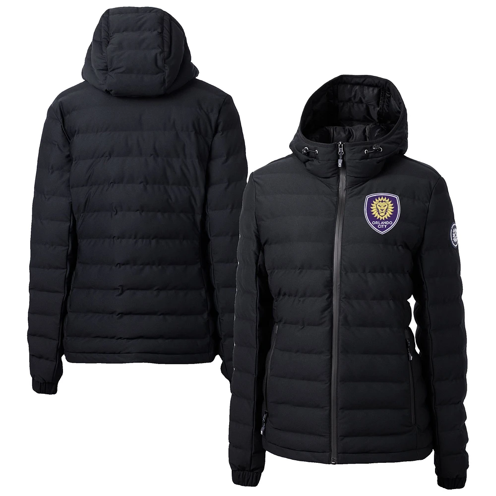 Women's Cutter & Buck Orlando City SC Mission Ridge Repreve Eco Insulated Hooded Puffer Jacket