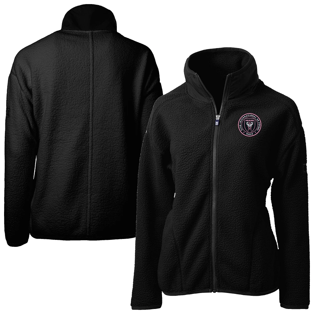 Women's Cutter & Buck Inter Miami CF Cascade Eco Fleece Full-Zip Jacket