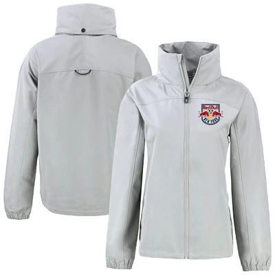 Women's Cutter & Buck Gray New York Red Bulls Charter Eco Recycled Full-Zip Jacket