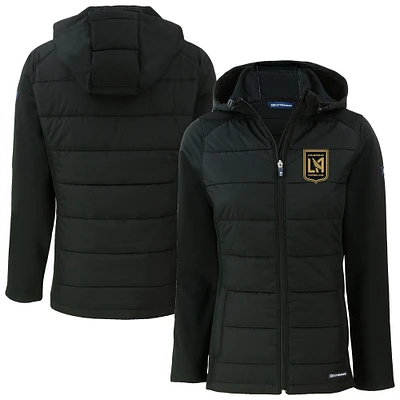 Women's Cutter & Buck LAFC Evoke Hybrid Eco Softshell Recycled Full Zip Hooded Jacket