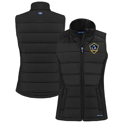 Women's Cutter & Buck LA Galaxy Evoke Hybrid Eco Softshell Recycled Full-Zip Vest